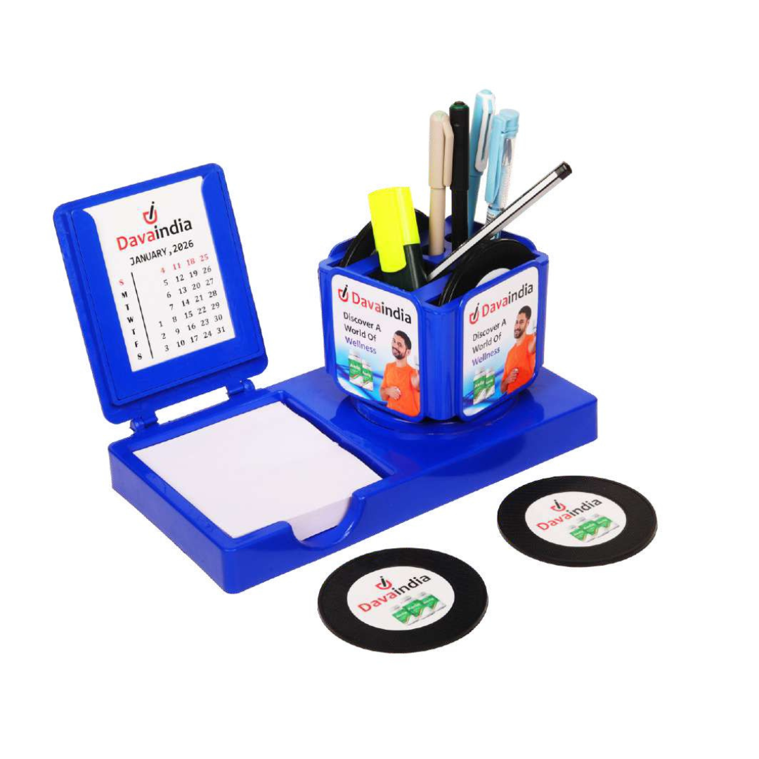 Chit Pad With 150 Pages, Revolving Pen Stand, 6 Coasters And 1 Year Calendar - Image 2