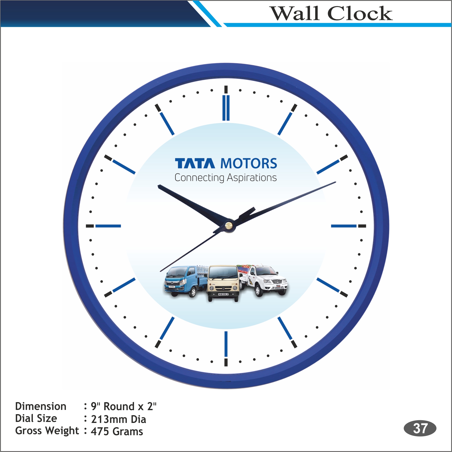 premium-blue-round-contemporary-designer-wall-clock