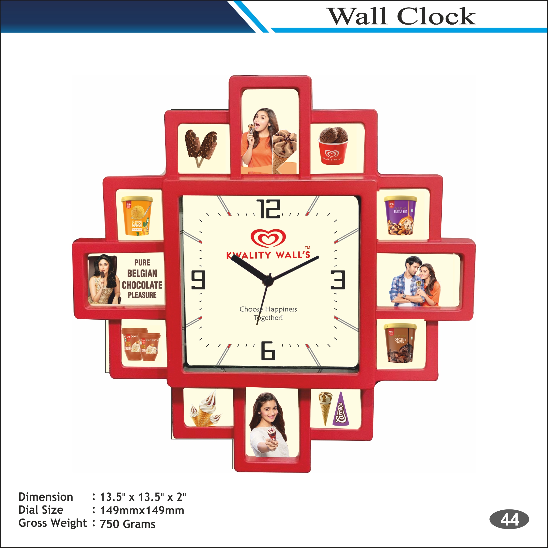 modern-multi-photo-frame-wall-clock