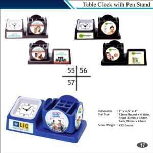 Premium Table Clock with Pen Stand